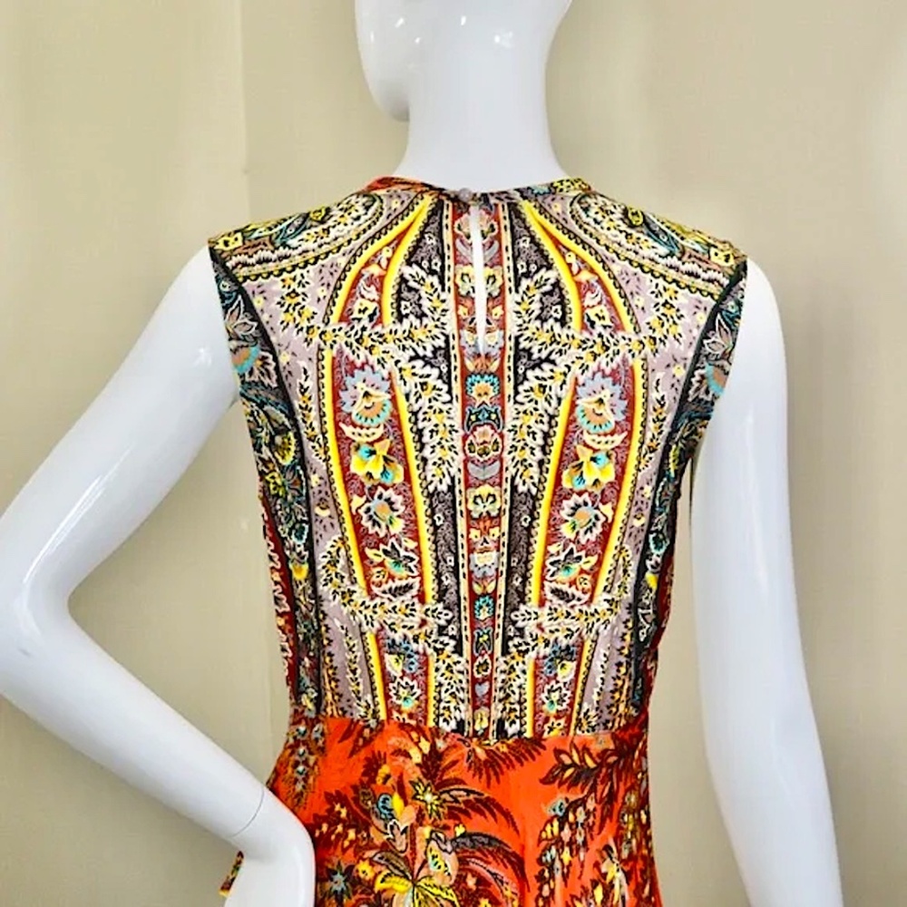 🇮🇹 ETRO Silk Paisley Print Midi Dress – Size 2 – Made in Italy - Picture 6 of 14